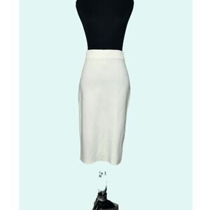 Rachel Roy creamy white knit knee length pencil skirt size M